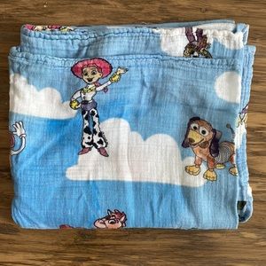 Muslin baby swaddle blanket receiving carseat play gym Toy Story Disney cotton